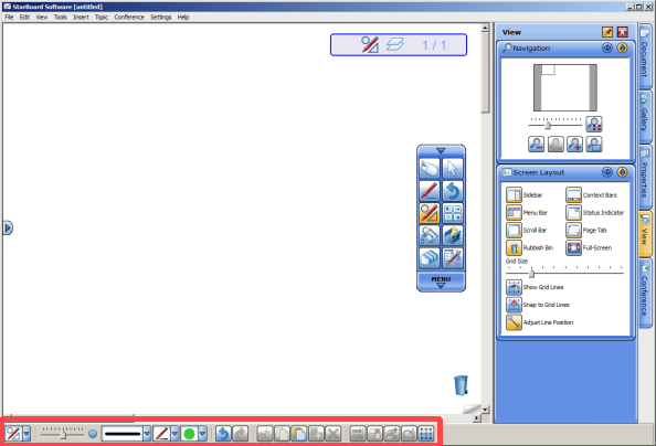 Docking position of context bars